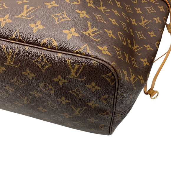 LOUIS VUITTON BROWN MONOGRAM COATED CANVAS NEVERFULL GM TOTE HANDBAG - Picture 7 of 16